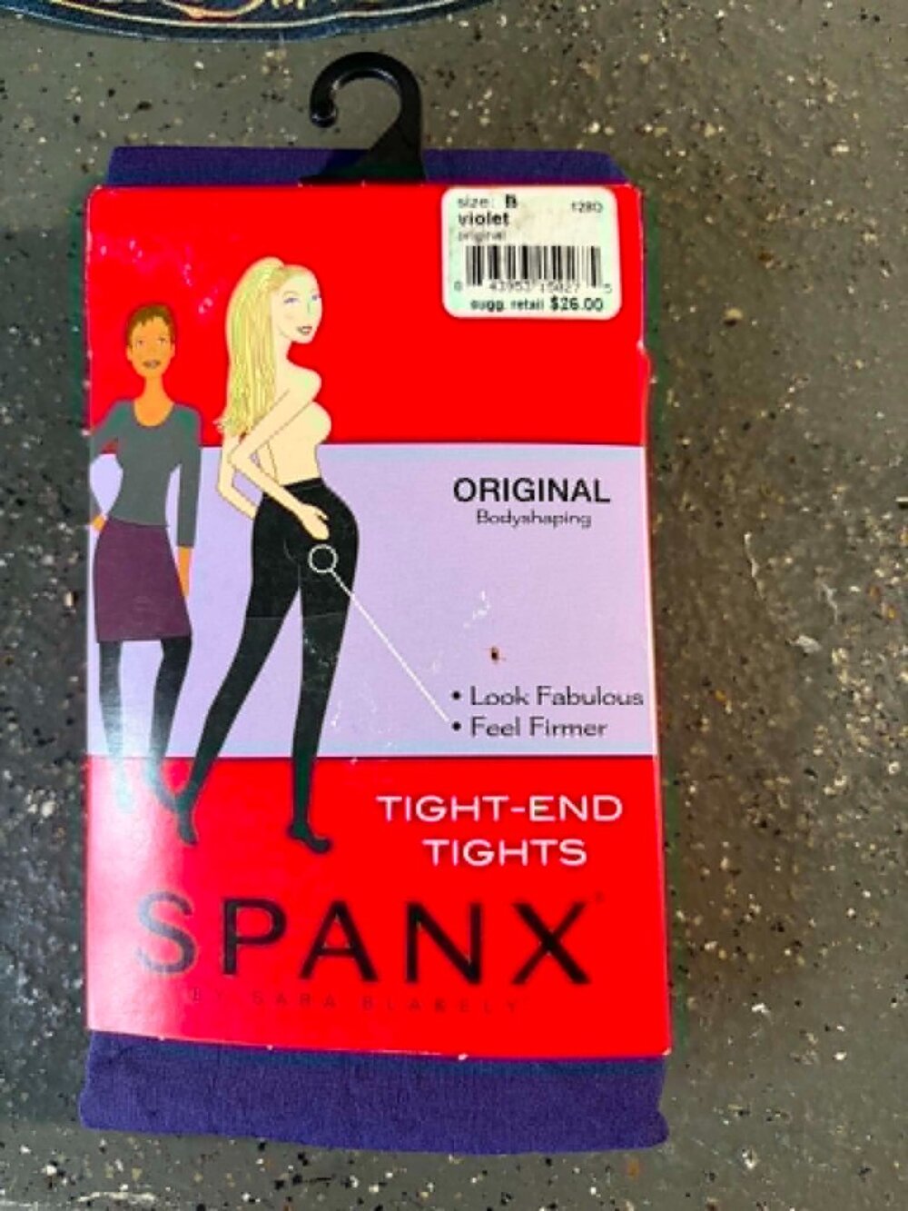 SPANX Tight -End Tights Body Shaping Shapewear Hosiery Violet Size B